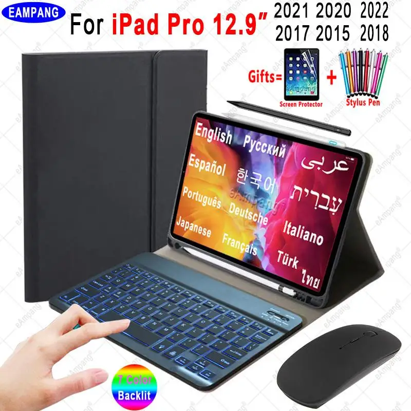 Для iPad Pro 12,9, клавиатура, планшетофон, мышь, Apple iPad Pro 12,9, 2015, 2017, 2018, 2020, 2023, 2023, чехол на английском, русском, испанском, арабском языках
Для iPad Pro 12,9, клавиатура, планшетофон, мышь, Apple iPad Pro 12,9, 2015, 2017, 2018, 2020, 2023, 2023, чехол на английском, русском, испанском, арабском языках