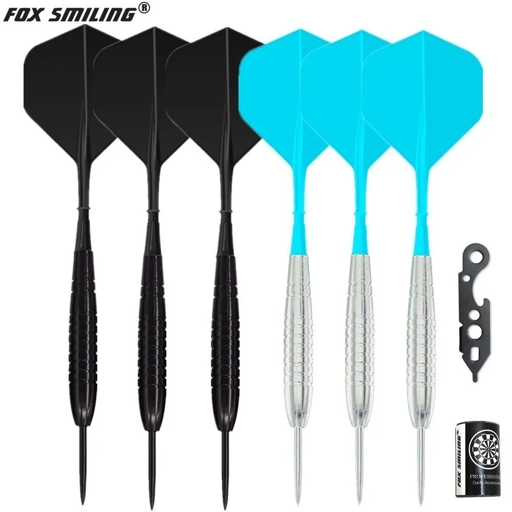6PCS 22g Steel Tip Darts With 2BA Integrated Dart Flight And Shaft Two In One Fox Smiling
6PCS 22g Steel Tip Darts With 2BA Integrated Dart Flight And Shaft Two In One Fox Smiling