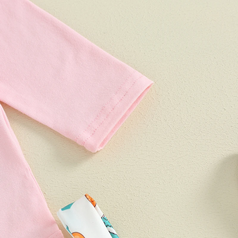 Baby Girl Easter 3Pcs Outfit Long Sleeve Romper with Carrot Print Bunny Embroidery Overall Dress and Bow Headband
Baby Girl Easter 3Pcs Outfit Long Sleeve Romper with Carrot Print Bunny Embroidery Overall Dress and Bow Headband