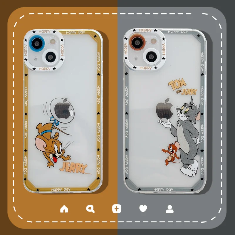 BANDAI Tom And Jerry Cartoon Transparent Soft Silicone Phone Case for iPhone 11 12 13 pro XS MAX X XR Cover
BANDAI Tom And Jerry Cartoon Transparent Soft Silicone Phone Case for iPhone 11 12 13 pro XS MAX X XR Cover