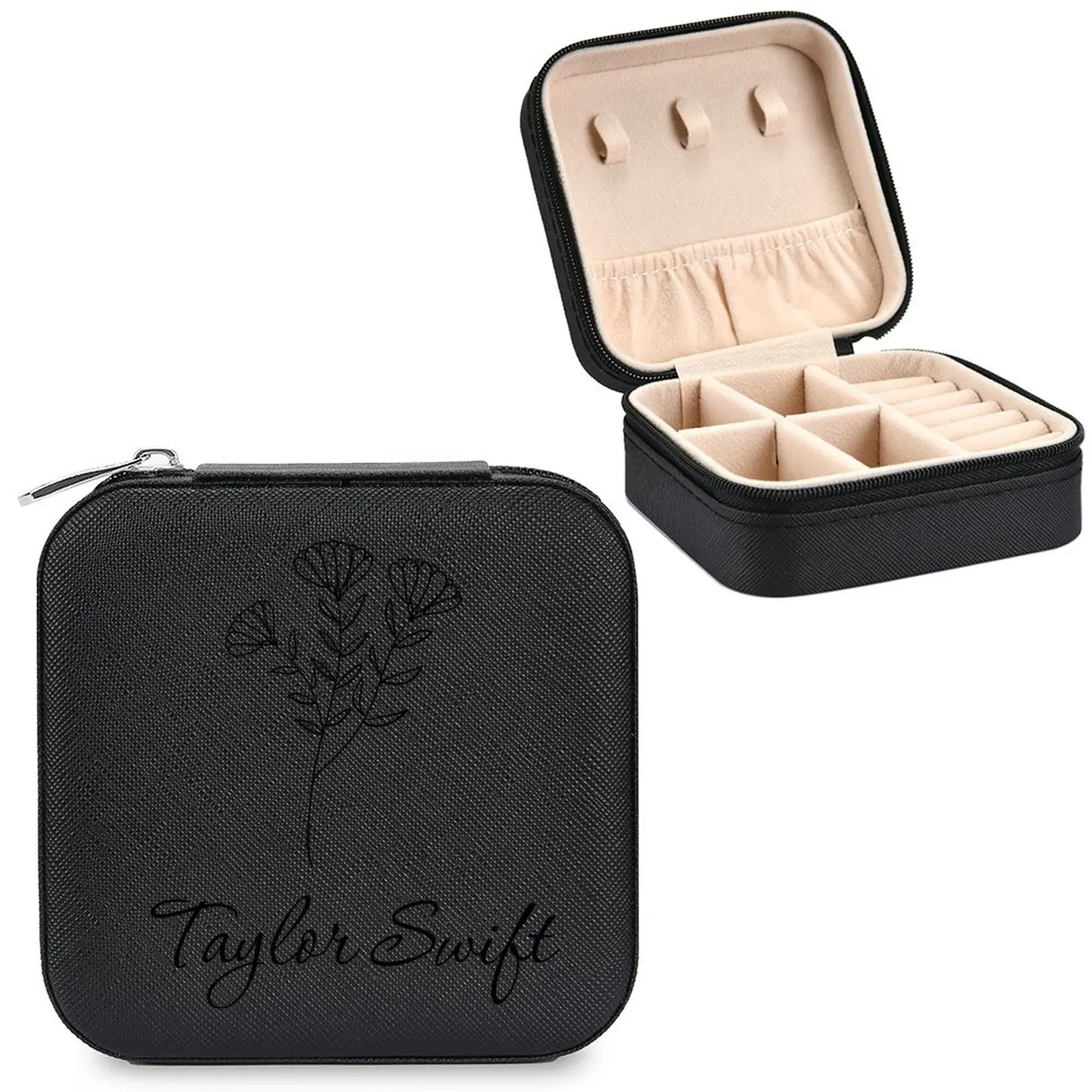 Jewelry Travel Case Organizer Display Boxes Zipper Portable Earrings Necklace Ring Jewelry Storage Box 
Jewelry Travel Case Organizer Display Boxes Zipper Portable Earrings Necklace Ring Jewelry Storage Box