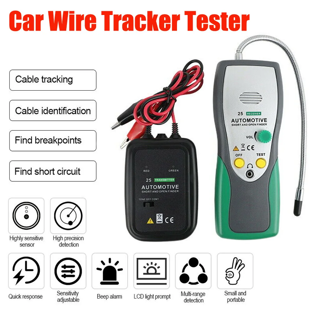 

1 Set DY25 Automotive 9V/6F22 Repair Diagnostic Circuit Finder Tester Cable Tracker For Car Repair Tool Testers Equippments