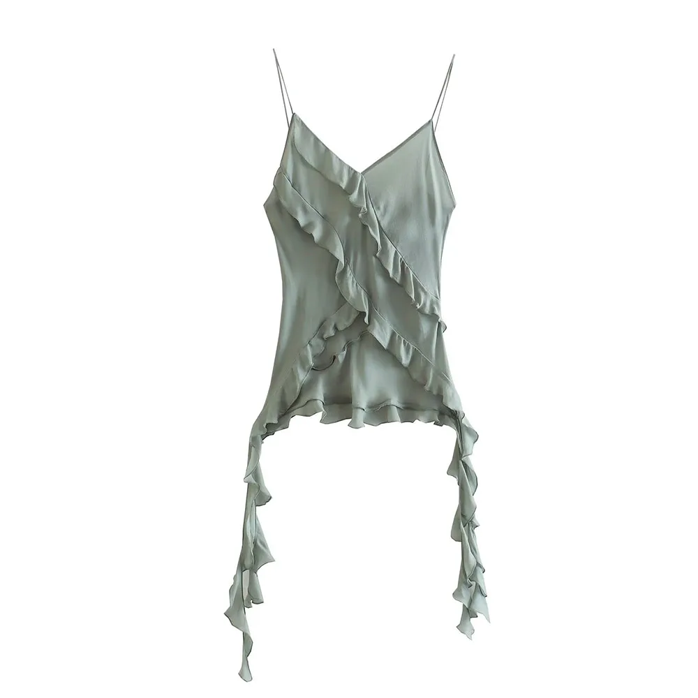 Женская многослойная Полупрозрачная рубашка PB & ZA, универсальный топ на бретельках без рукавов, Новинка лета 2023
Женская многослойная Полупрозрачная рубашка PB & ZA, универсальный топ на бретельках без рукавов, Новинка лета 2023