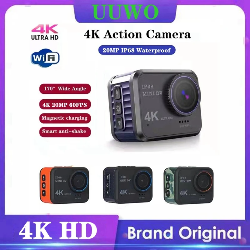 Ultra HD 4K Action Camera 10m Waterproof 4k Sports Camera Dash Cam Video Camera Action Camera 4K Action Cam Aquatic Camera
Ultra HD 4K Action Camera 10m Waterproof 4k Sports Camera Dash Cam Video Camera Action Camera 4K Action Cam Aquatic Camera