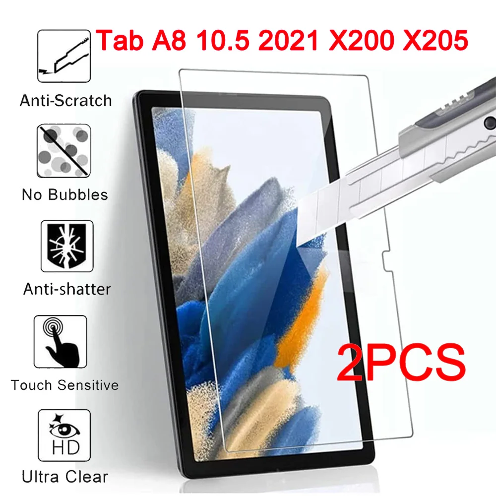 2Pcs 9H Tempered Glass for Samsung Galaxy Tab A8 10.5 Inch 2021 X200 X205 Explosion-proof Tablet Screen Protective Film Cover
2Pcs 9H Tempered Glass for Samsung Galaxy Tab A8 10.5 Inch 2021 X200 X205 Explosion-proof Tablet Screen Protective Film Cover