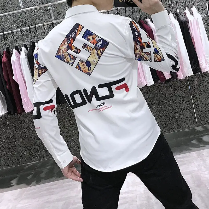 Shirt men's 2022 autumn long sleeve luxury Korean printing casual trend slim tide brand shirt Joker
Shirt men's 2022 autumn long sleeve luxury Korean printing casual trend slim tide brand shirt Joker