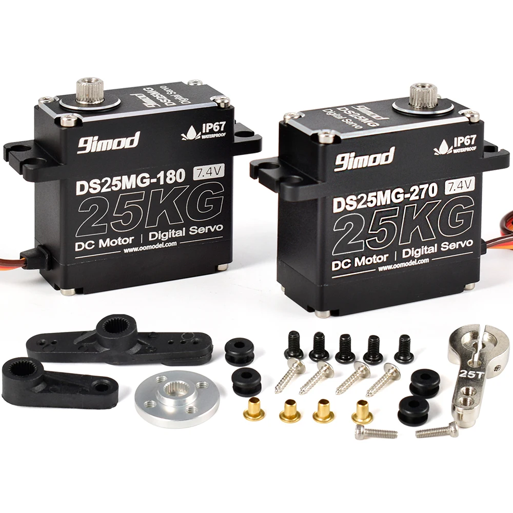 9imod DS25MG 25kg RC Waterpoof Servo 180°/270° Full Aluminum Case Metal Gear High Torque for 1/8 1/10 1/12 RC Car/Robot/Boat DIY
9imod DS25MG 25kg RC Waterpoof Servo 180°/270° Full Aluminum Case Metal Gear High Torque for 1/8 1/10 1/12 RC Car/Robot/Boat DIY
