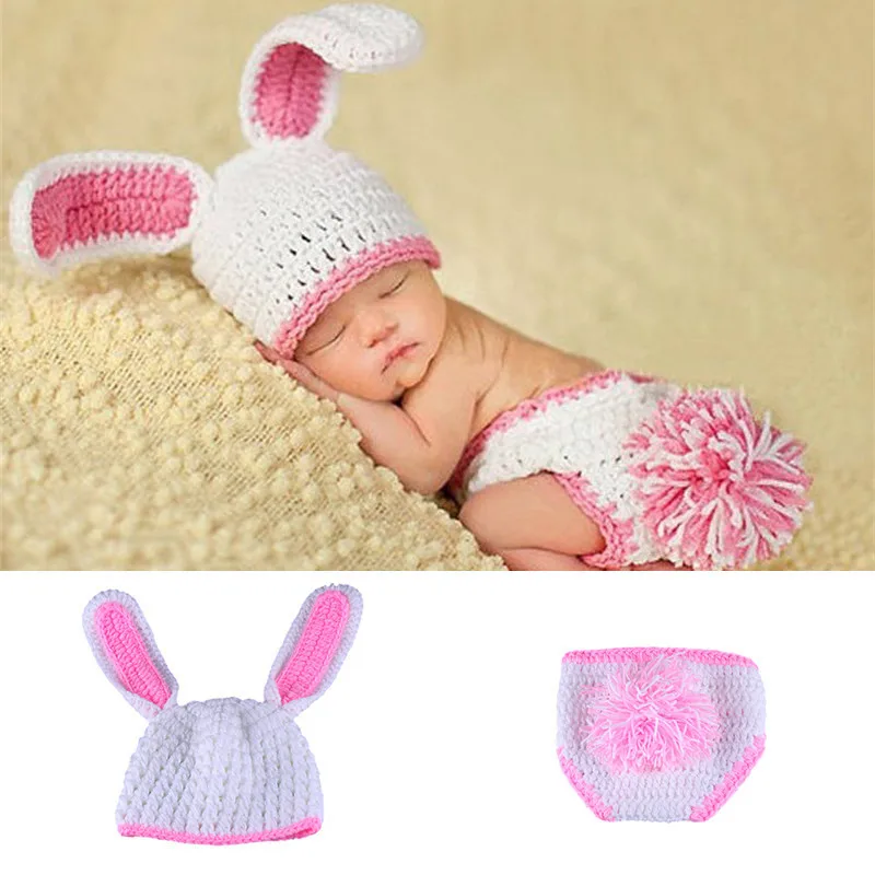 2Pcs/Set Newborn Baby's Photography Clothes Props Handmade Knitted White Rabbit Hat and Diaper Cover Suit Photo Costume
2Pcs/Set Newborn Baby's Photography Clothes Props Handmade Knitted White Rabbit Hat and Diaper Cover Suit Photo Costume