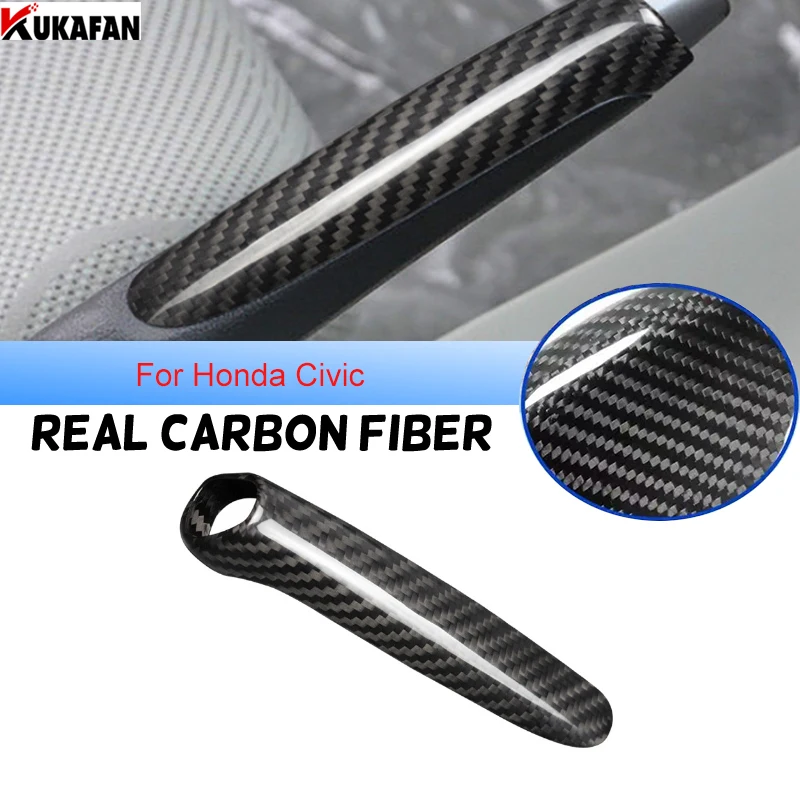Real Carbon Fiber Car Gear Handbrake Cover Interior Accessories For Honda Civic 2012-2016 Gear Head Handle Automobile Decoration 
Real Carbon Fiber Car Gear Handbrake Cover Interior Accessories For Honda Civic 2012-2016 Gear Head Handle Automobile Decoration