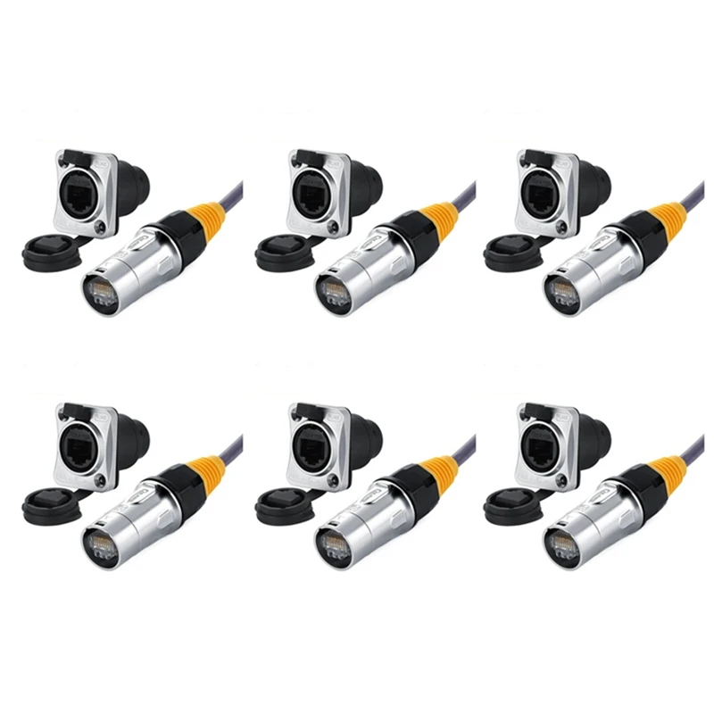 6X IP67 Network RJ45 Waterproof Connectors / Ethernet RJ45 Waterproof Plug + Waterproof Socket For Outdoor Ethernet
6X IP67 Network RJ45 Waterproof Connectors / Ethernet RJ45 Waterproof Plug + Waterproof Socket For Outdoor Ethernet