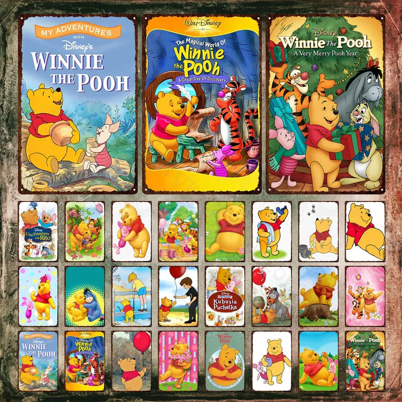 Disney Metal Signs The Adventures of Winnie The Pooh Metal Poster Classic Cartoon Movie Tin Signs for Living Room Home Decor
Disney Metal Signs The Adventures of Winnie The Pooh Metal Poster Classic Cartoon Movie Tin Signs for Living Room Home Decor