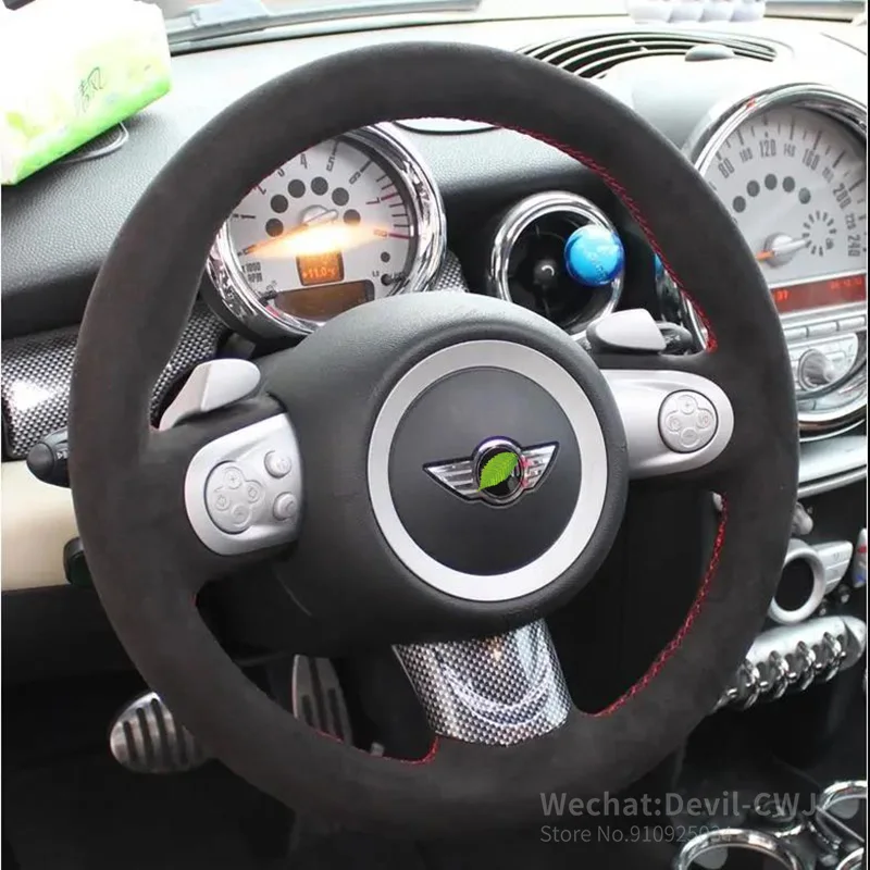 For BMW Mini Leather Flip Hand Sewn Alcantara Suede Carbon Fible Handle Grip Cover Auto Parts Accessories Steering Wheel Cover
For BMW Mini Leather Flip Hand Sewn Alcantara Suede Carbon Fible Handle Grip Cover Auto Parts Accessories Steering Wheel Cover
