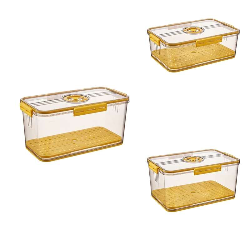 Food Storage Refrigerator Timekeeping Organizer Box PET Kitchen Fridgekeeping Bins Yellow
Food Storage Refrigerator Timekeeping Organizer Box PET Kitchen Fridgekeeping Bins Yellow