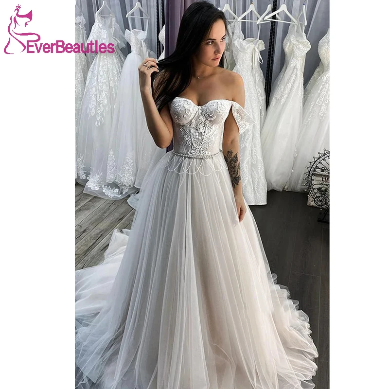 Women's Wedding Dresses Tulle Appliques Vestidos De Novia Off Shoulder Robe De Mariage 2022 Boho Bride Dresses
Women's Wedding Dresses Tulle Appliques Vestidos De Novia Off Shoulder Robe De Mariage 2022 Boho Bride Dresses