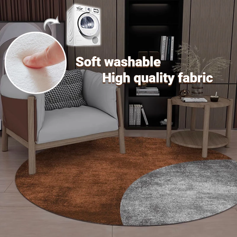 

Modern Minimalism Living Room Carpets Ins Round Sofa Area Floor Mats Household Bedroom Rugs Hanging Chair Anti-skid Mat Washable