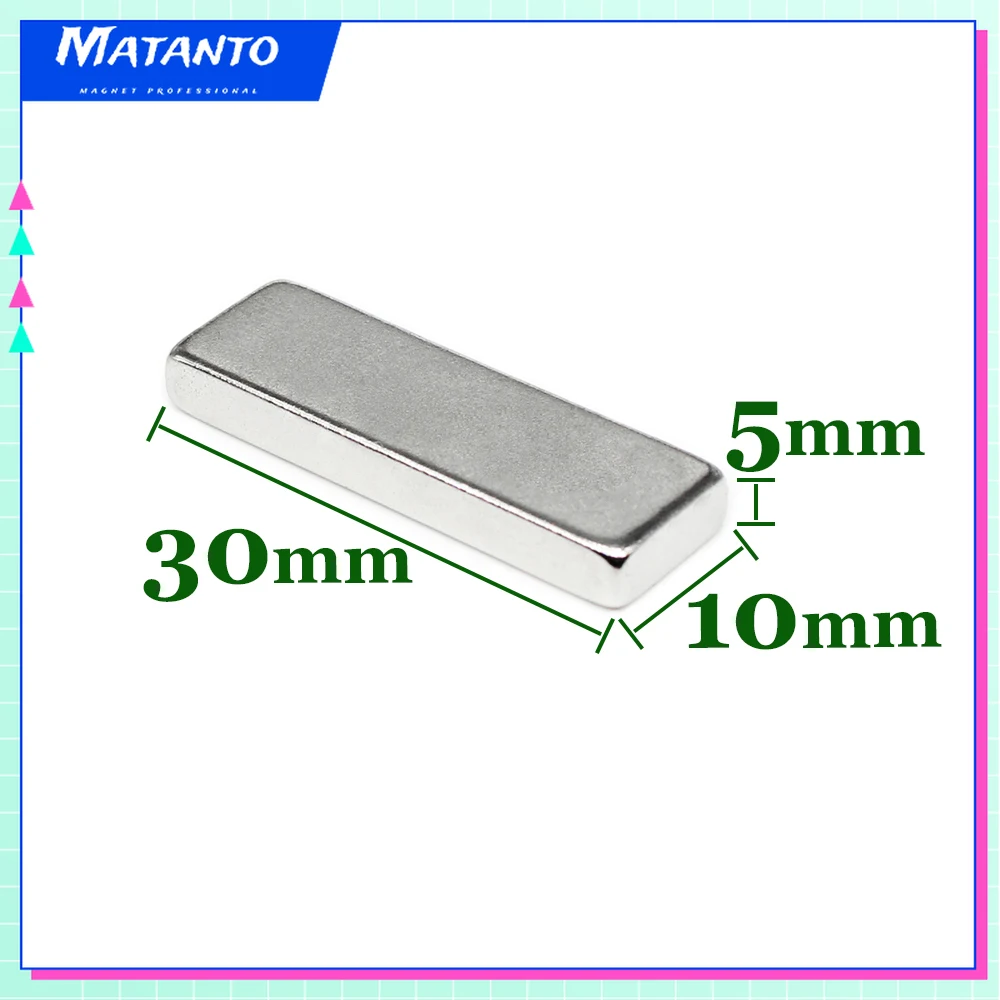 

2/5/10/15/20/30/40PCS 30x10x5 NdFeB Block Super Powerful Strong Magnetic Magnets 30x10x5mm Rare Earth Neodymium Magnet 30*10*5