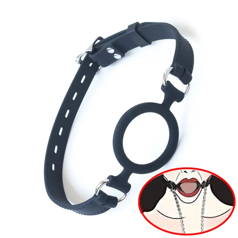 

Силиконовое уплотнительное кольцо кляп на всю голову кляп с открытым ртом Фетиш фиксация орального секса игры для взрослых Бандажное снаряжение секс-игрушки для пар
