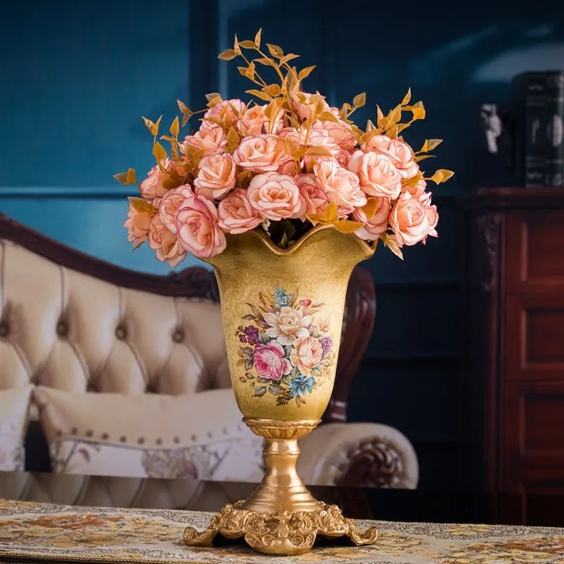 Luxury European Resin Vase Crafts Flower Arrangement Home Decoration Resin Vase Wholesale
Luxury European Resin Vase Crafts Flower Arrangement Home Decoration Resin Vase Wholesale