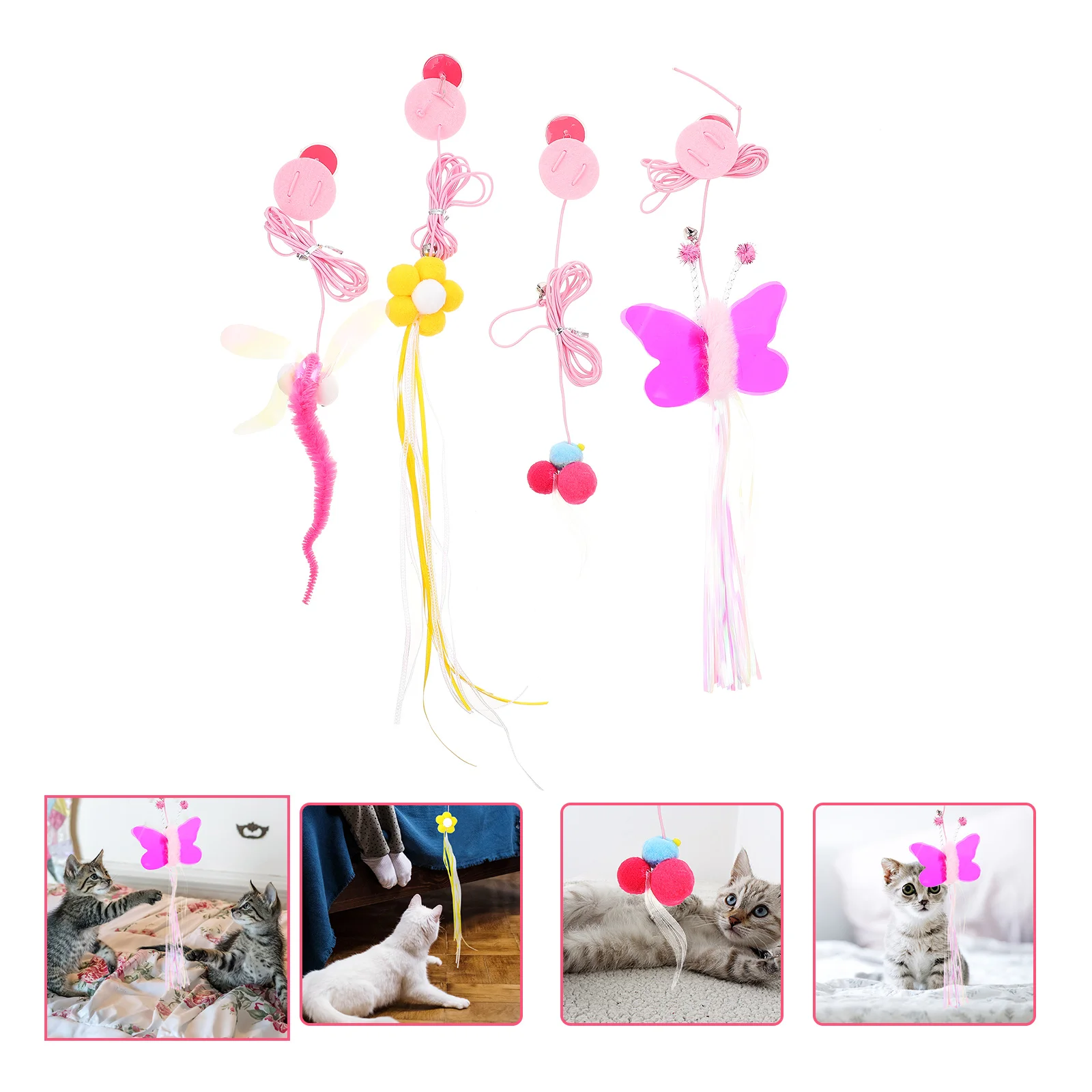 Износостойкая Дразнилка для котенка, игровая интерактивная игрушка для кошек, 4 набора 
Износостойкая Дразнилка для котенка, игровая интерактивная игрушка для кошек, 4 набора