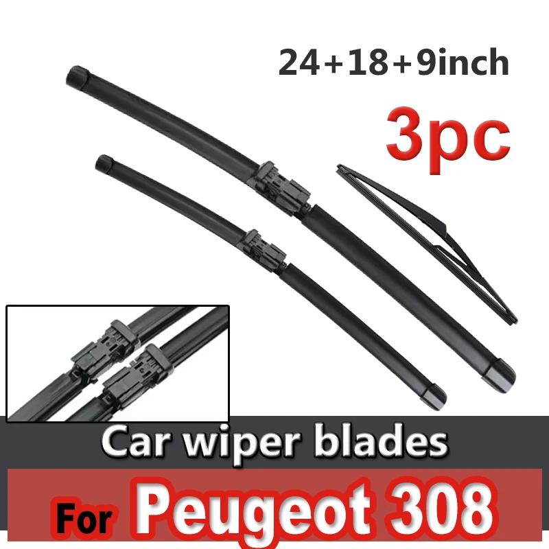 Wiper Front & Rear Wiper Blades Set For Peugeot 308 T9 Hatchback 2014 - 2020 Windshield Windscreen Window 24"+18"+9"
Wiper Front & Rear Wiper Blades Set For Peugeot 308 T9 Hatchback 2014 - 2020 Windshield Windscreen Window 24"+18"+9"