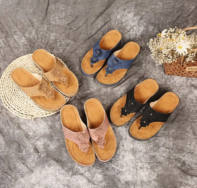 New 2022 Summer Flower Women's Sandals Car Line Non-slip Beach Shoes Large Size Flip Flops Wedges Comfortable Sandals Women 43
New 2022 Summer Flower Women's Sandals Car Line Non-slip Beach Shoes Large Size Flip Flops Wedges Comfortable Sandals Women 43