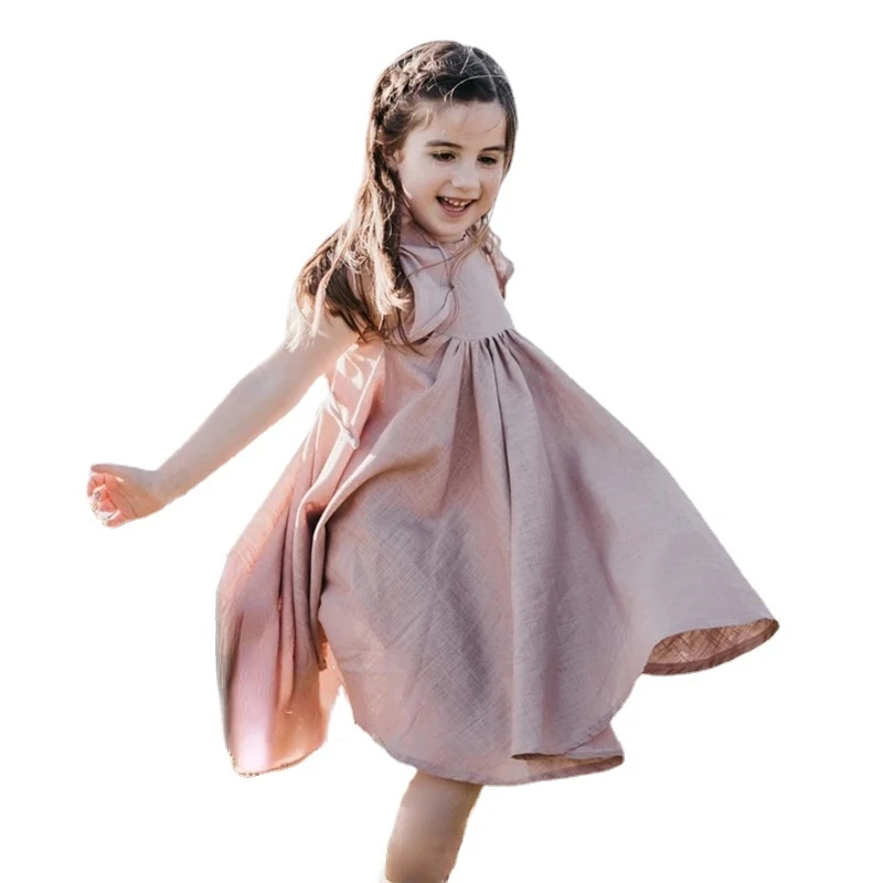 Princess Dresses Cotton and Linen Flower Girls Dress Summer Children Casual Petal Sleeve Sweet Baby Girl Clothes 2022 New
Princess Dresses Cotton and Linen Flower Girls Dress Summer Children Casual Petal Sleeve Sweet Baby Girl Clothes 2022 New