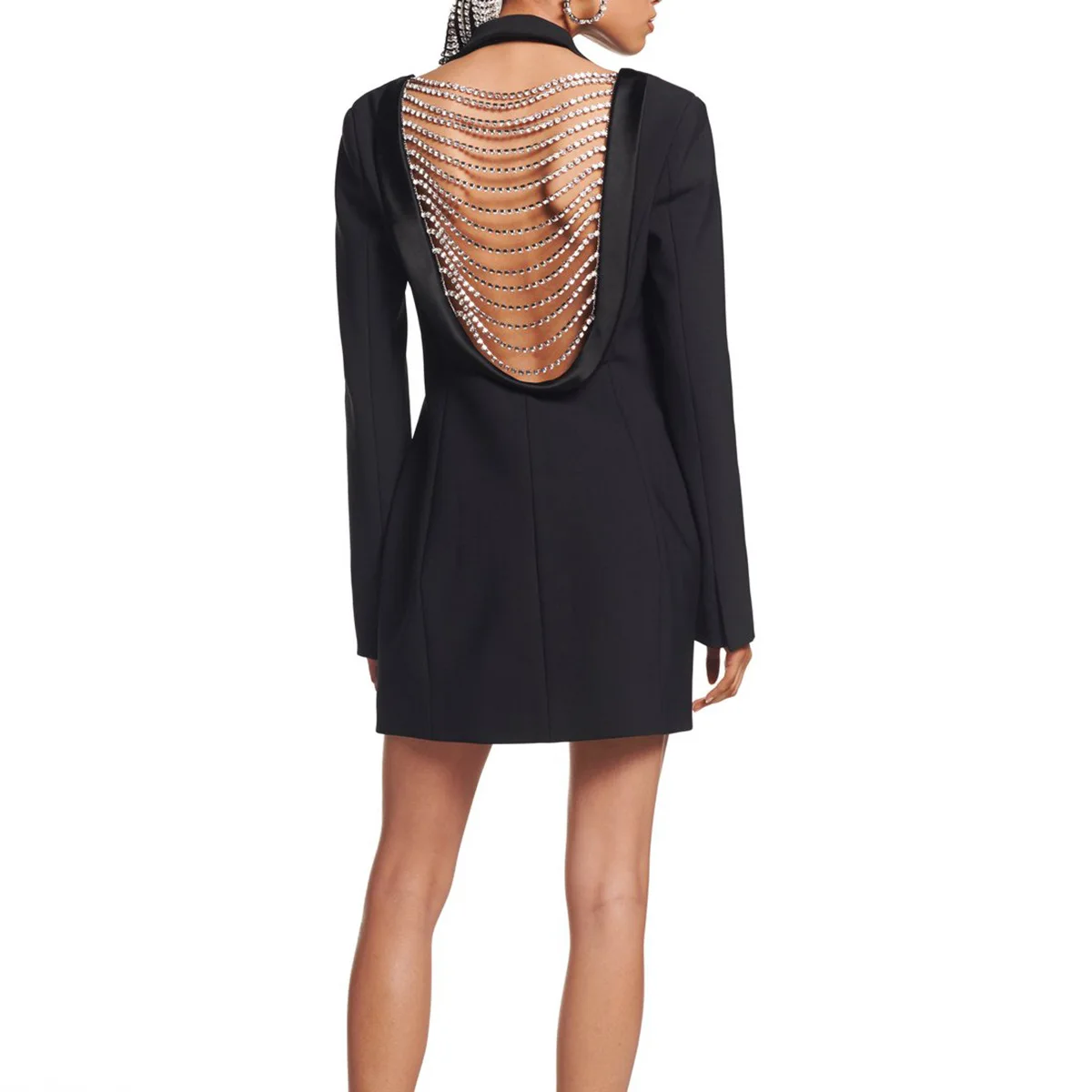 SuperAen 2022 Autumn New Backless Sexy Diamond Chain Suit Slim Notched Office Lady Coat Women Blazers 
SuperAen 2022 Autumn New Backless Sexy Diamond Chain Suit Slim Notched Office Lady Coat Women Blazers