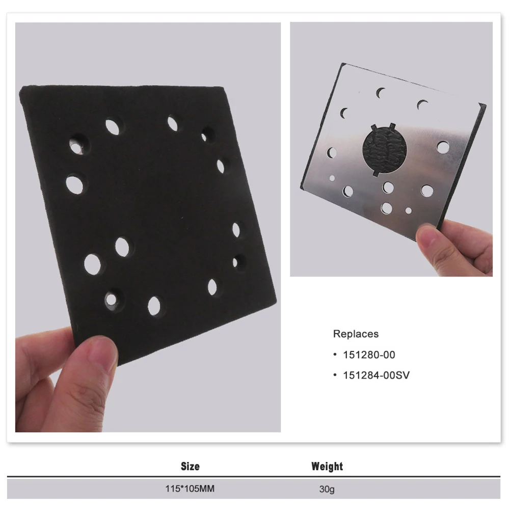 1pc 115x105mm Sanding Pad Backing Plate Replaces For 151280-00 151284-00SV Sanders Finishing Sander Pad Power Tool Accessories
1pc 115x105mm Sanding Pad Backing Plate Replaces For 151280-00 151284-00SV Sanders Finishing Sander Pad Power Tool Accessories