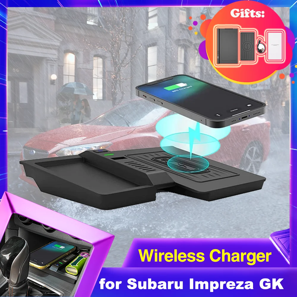 15W Car Wireless Charging Pad for Subaru Impreza GK GT 2017~2022 Phone Fast Charger Plate Tray Accessories 2018 2019 2020 2021
15W Car Wireless Charging Pad for Subaru Impreza GK GT 2017~2022 Phone Fast Charger Plate Tray Accessories 2018 2019 2020 2021