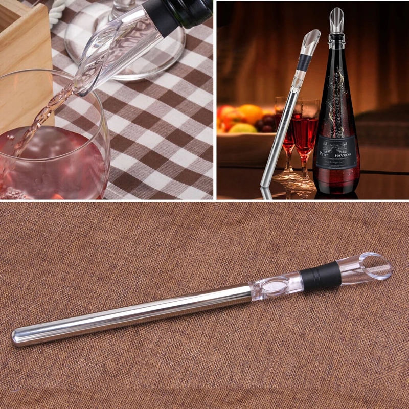 Wine Chiller Wine Aerator 2 in 1 Stainless Steel Wine Bottle Cooler Stick Rapid Wine Chilling Rod For Beer Drink Kitchen Tools 
Wine Chiller Wine Aerator 2 in 1 Stainless Steel Wine Bottle Cooler Stick Rapid Wine Chilling Rod For Beer Drink Kitchen Tools