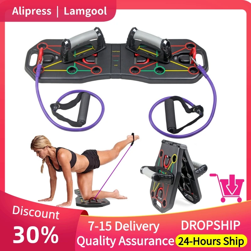 Multi-Function Foldable Push Up Board System with Resistance Tube Bands Pull Rope Bodybuilding Exercise Push-Up Stand Board Hot
Multi-Function Foldable Push Up Board System with Resistance Tube Bands Pull Rope Bodybuilding Exercise Push-Up Stand Board Hot