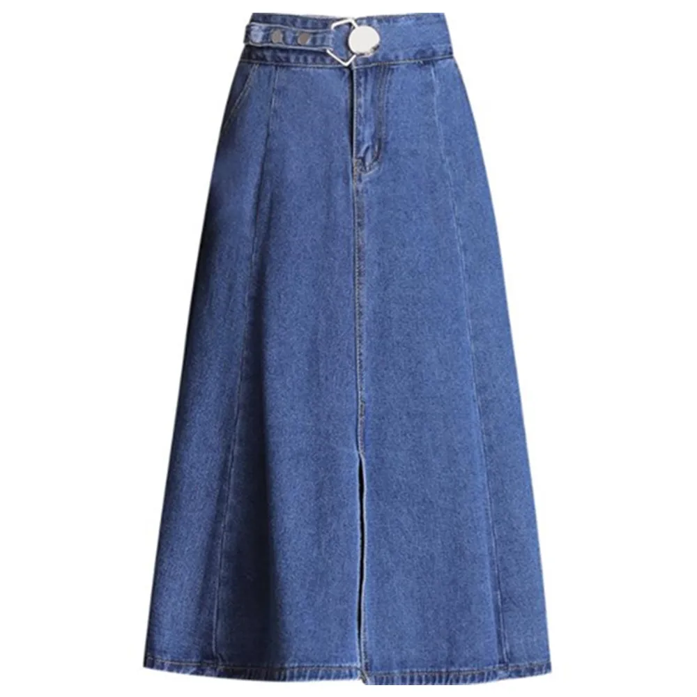 Denim Skirt Women's High Waist Solid Pleated Midi Long A-Line Skirt Jeans Woman 2022 Summer Skirt Jupe Longue
Denim Skirt Women's High Waist Solid Pleated Midi Long A-Line Skirt Jeans Woman 2022 Summer Skirt Jupe Longue