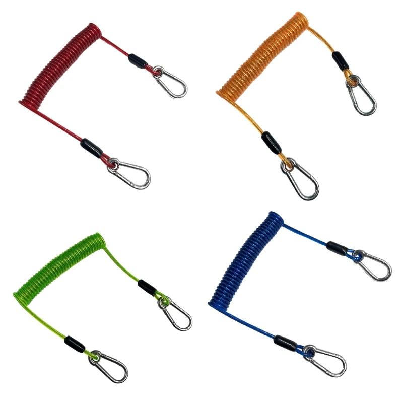 

Kayak Paddle Leash Stretchable Paddle Rope Adjustable Kayak Coiled Rod Leash