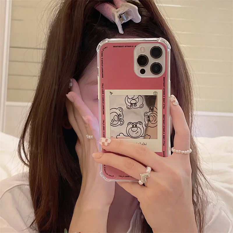 Mirror Cute Cartoon Bear Phone Case For iPhone 13 12 11 Pro Max XR Xs 7 8 PLUS SE Protective Shockproof Creative Back Cover 
Mirror Cute Cartoon Bear Phone Case For iPhone 13 12 11 Pro Max XR Xs 7 8 PLUS SE Protective Shockproof Creative Back Cover
