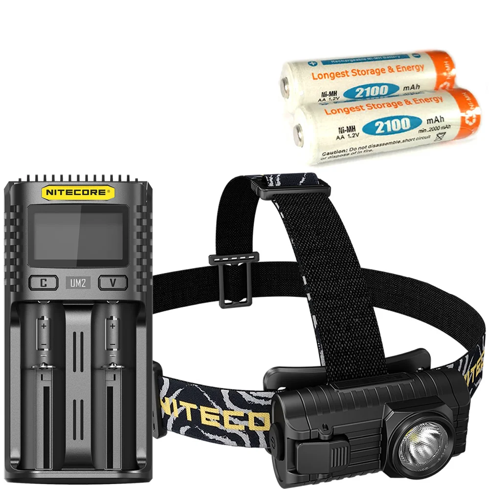 Nitecore HA23 +2x AA Rechargeable Battery+ UM2 Charger Ultra Lightweight Headlamp Waterproof 250 Lumen CREE XP-G2 S3 AA Portable
Nitecore HA23 +2x AA Rechargeable Battery+ UM2 Charger Ultra Lightweight Headlamp Waterproof 250 Lumen CREE XP-G2 S3 AA Portable