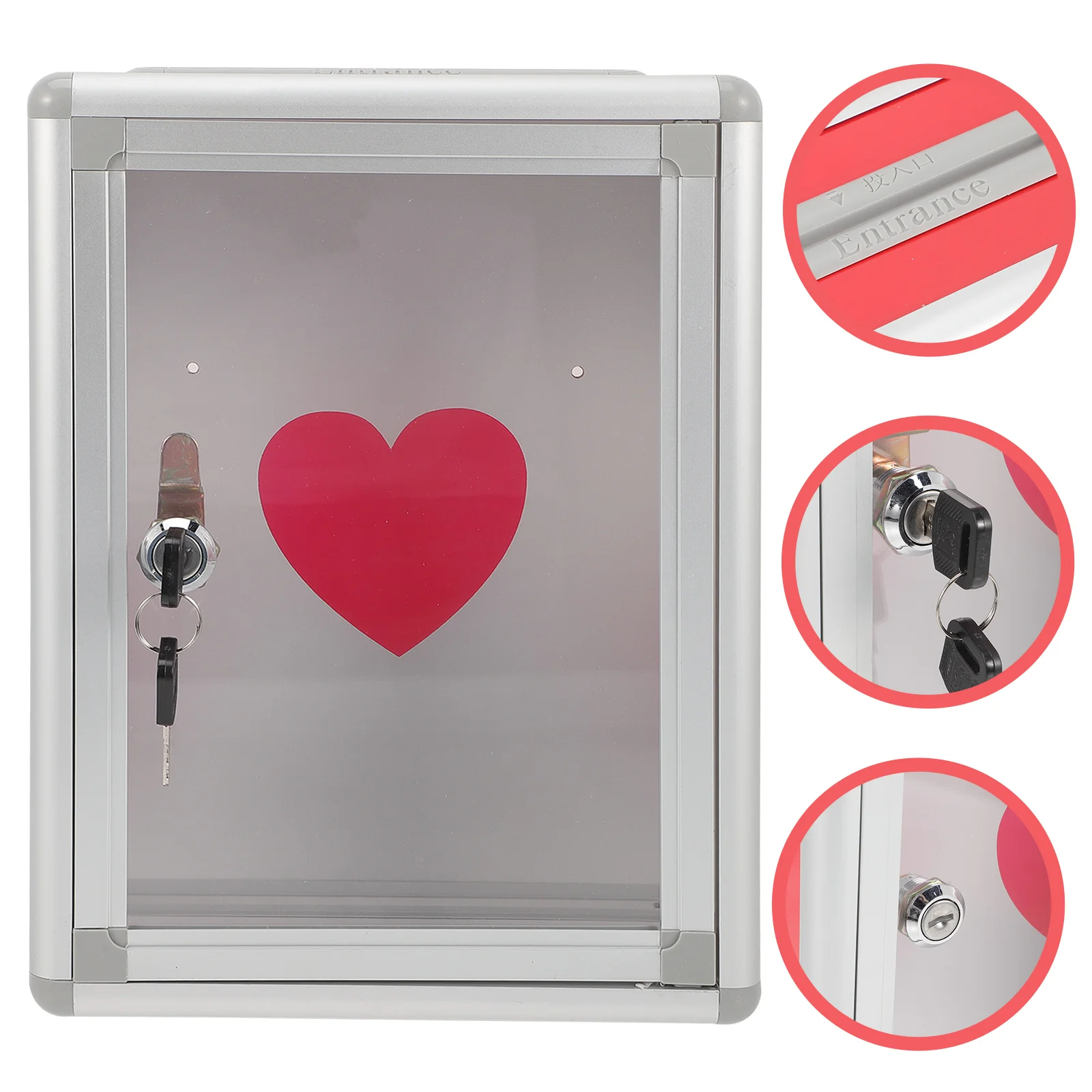 Tip Jar Metal Raffle Box Lock Ballot Box Donation Box Love Box Suggestion Box Letter Box Clear Window Ticket Box Storage
Tip Jar Metal Raffle Box Lock Ballot Box Donation Box Love Box Suggestion Box Letter Box Clear Window Ticket Box Storage
