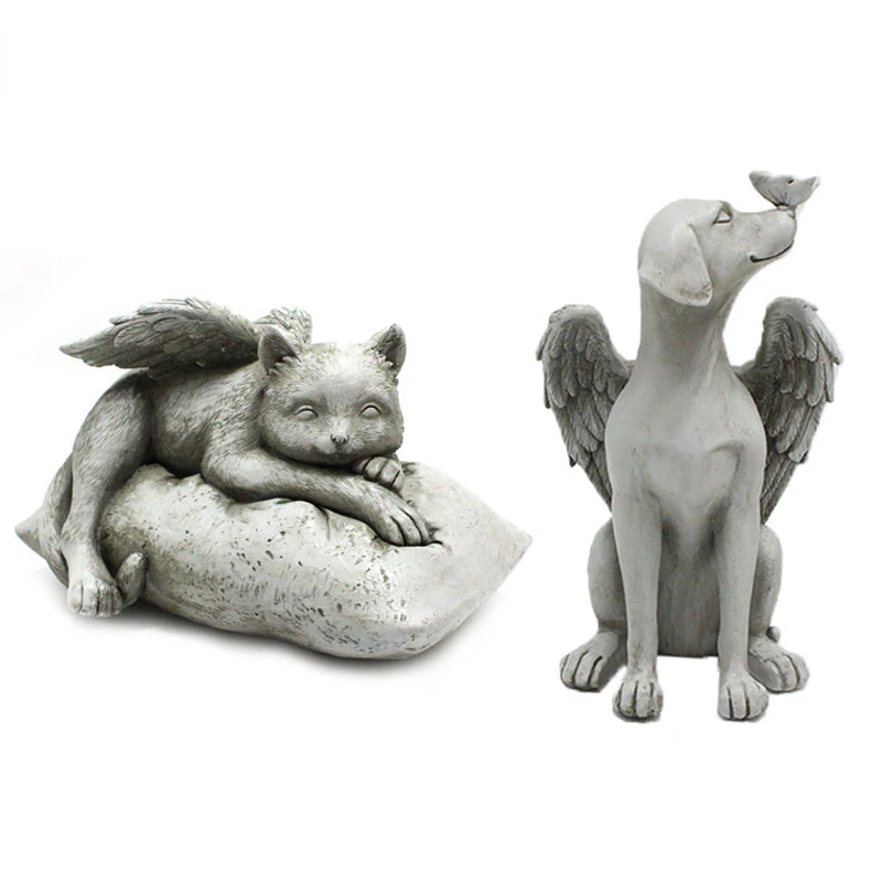 20cm Resin Cemetery Angel Wing Cat Dog Statue Memorial Pet Figurine Home Decor Garden Courtyard Ornaments Decoration Gift
20cm Resin Cemetery Angel Wing Cat Dog Statue Memorial Pet Figurine Home Decor Garden Courtyard Ornaments Decoration Gift