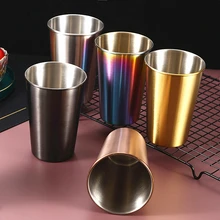 230/350/500ml Stainless Steel Beer Mugs Cold Drinks Cups NorthernEurope Portable Coffee Cup Single Layer Drinkware for Office