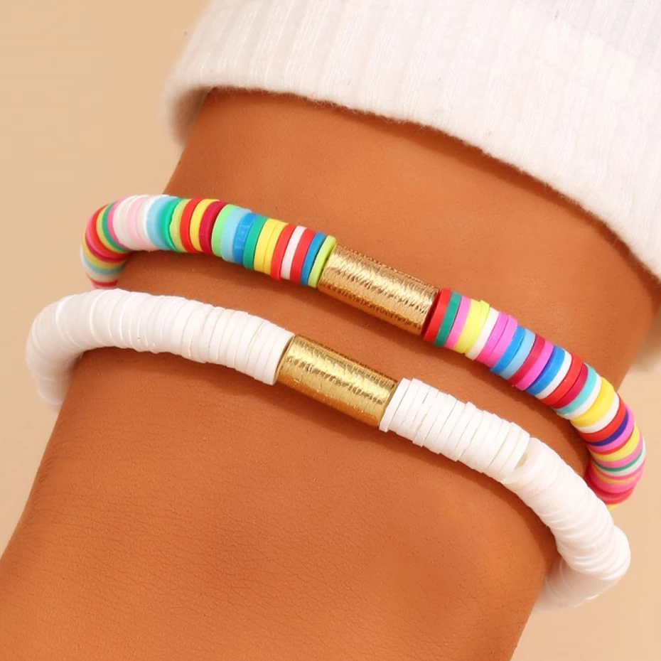 Bohemian Bracelet Set for Women Soft Pottery Colorful Holiday Beach Bracelet Fashion Hobo Jewerly
Bohemian Bracelet Set for Women Soft Pottery Colorful Holiday Beach Bracelet Fashion Hobo Jewerly