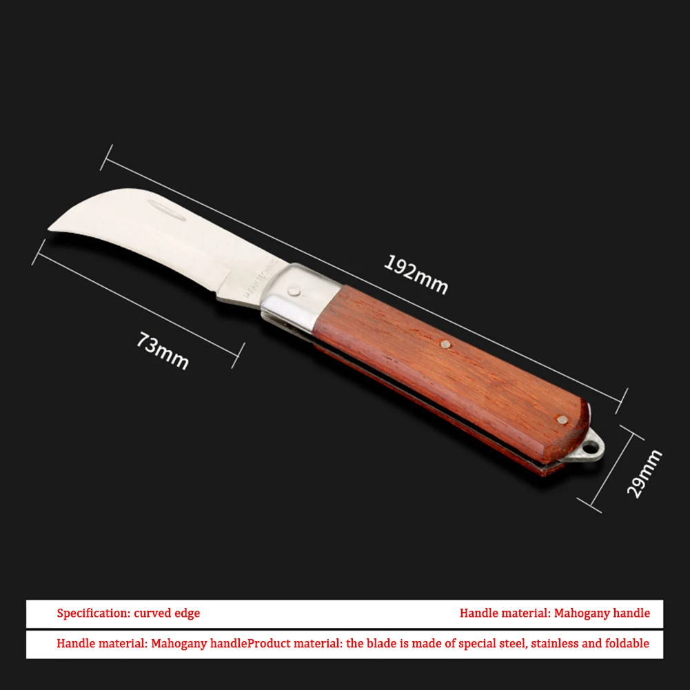 Stainless Steel Wooden Handle Grafting Blade Grafting Tools Foldable Grafting Pruning Blade Pocket Folding Camping Survival Tool
Stainless Steel Wooden Handle Grafting Blade Grafting Tools Foldable Grafting Pruning Blade Pocket Folding Camping Survival Tool
