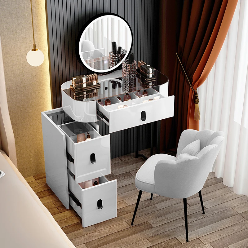 

Nordic Mirror Dressers Comfortable Simple Luxury Space Saving Laden Dressers Girl Minimalist Tavolo Da Trucco Bedroom Furniture