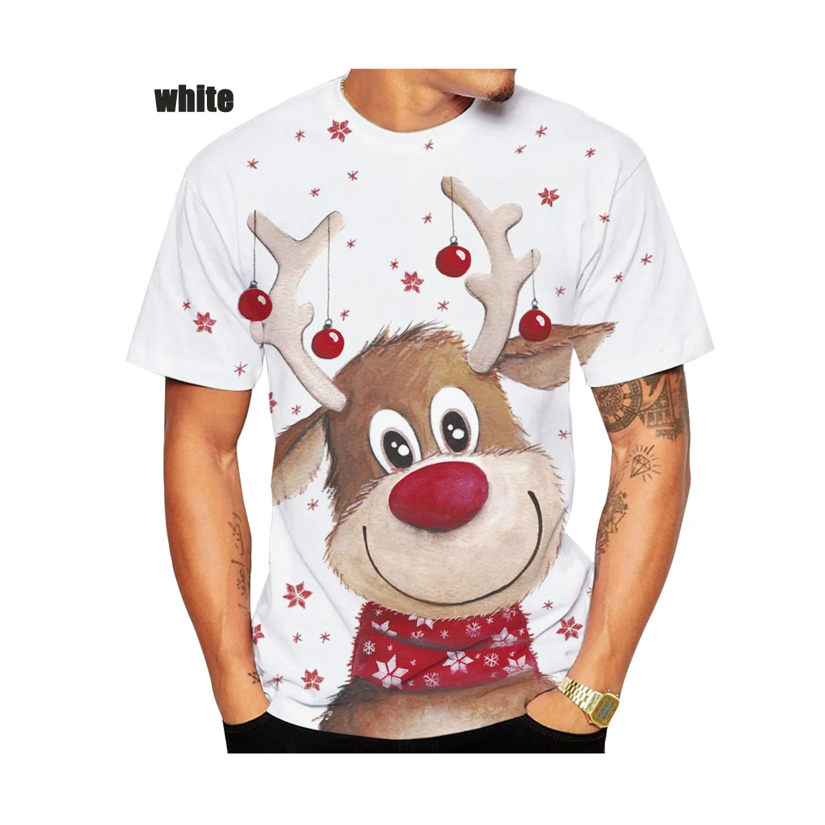 2022 Fashion Men's and Women's 3D Christmas Elk Print T-shirt Funny Top Novelty Christmas Short Sleeve
2022 Fashion Men's and Women's 3D Christmas Elk Print T-shirt Funny Top Novelty Christmas Short Sleeve