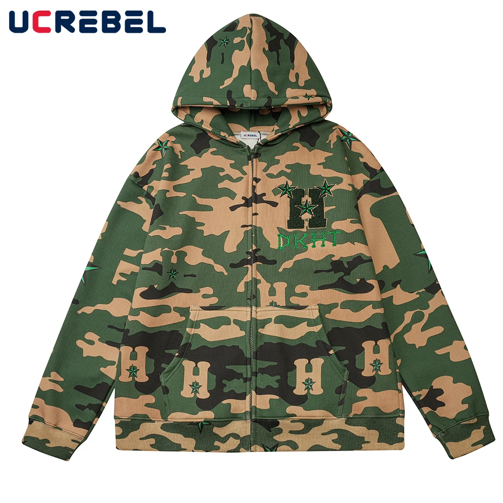 Camouflage Casual Fleece Sweatshirts Men Letter Embroidery Hoodies Autumn Winter Loose Long Sleeve Zipper Outerwear Men
Camouflage Casual Fleece Sweatshirts Men Letter Embroidery Hoodies Autumn Winter Loose Long Sleeve Zipper Outerwear Men