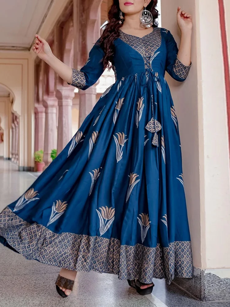 VONDA Winter Vintage Floral Printed Dress 2022 Women Party Maxi Vestidos V Neck Half Sleeve Long Sundres Pleat A-Line Robe Femme
VONDA Winter Vintage Floral Printed Dress 2022 Women Party Maxi Vestidos V Neck Half Sleeve Long Sundres Pleat A-Line Robe Femme
