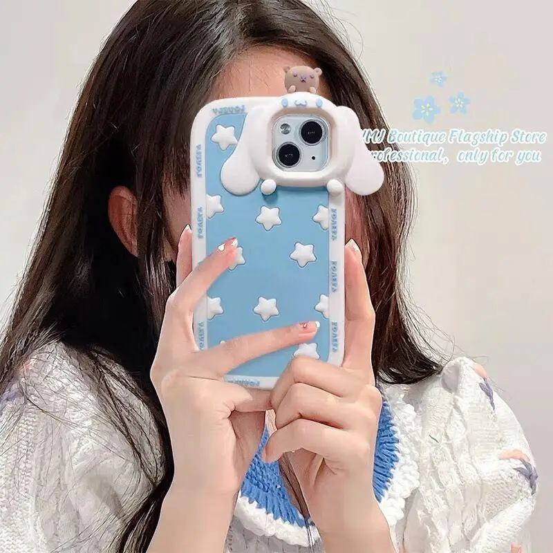 Sanrio Case 3D Blue Cinnamoroll Suitable for Iphone 14/13/12Por/11Promax Cartoon Kawaii Silicone Anti Falling Protective Shell
Sanrio Case 3D Blue Cinnamoroll Suitable for Iphone 14/13/12Por/11Promax Cartoon Kawaii Silicone Anti Falling Protective Shell