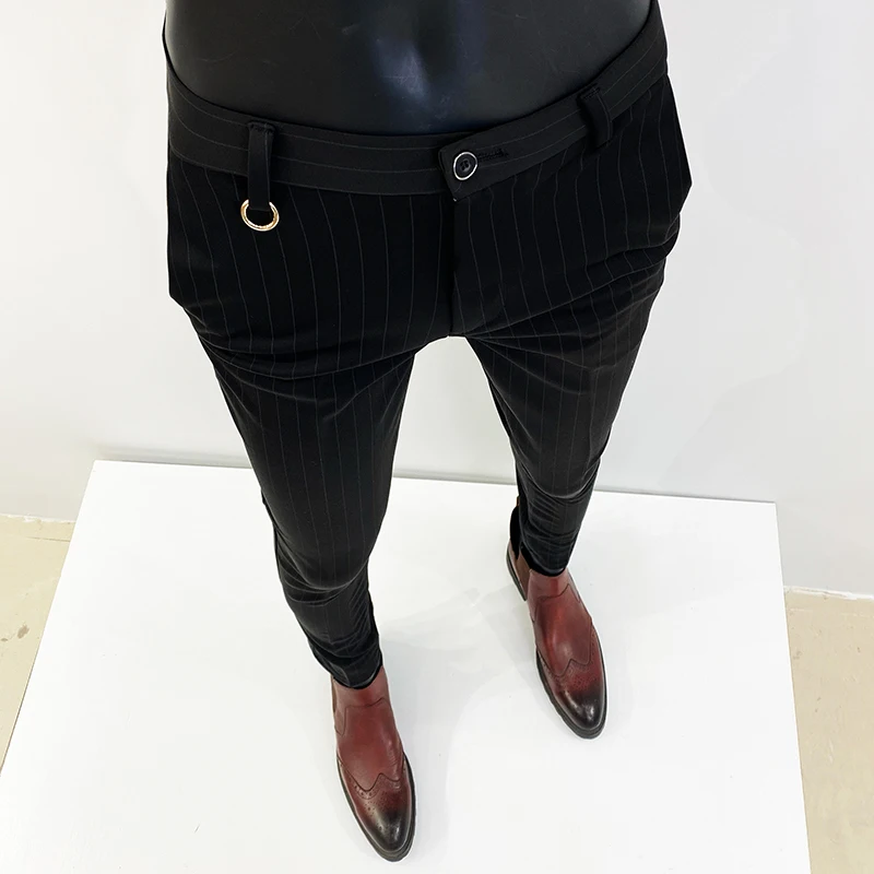 High Quality Men's Casual Trousers Classic Striped Business Dress Pants Formal Office Social Suit Pants Slim Streetwear Clothing
High Quality Men's Casual Trousers Classic Striped Business Dress Pants Formal Office Social Suit Pants Slim Streetwear Clothing