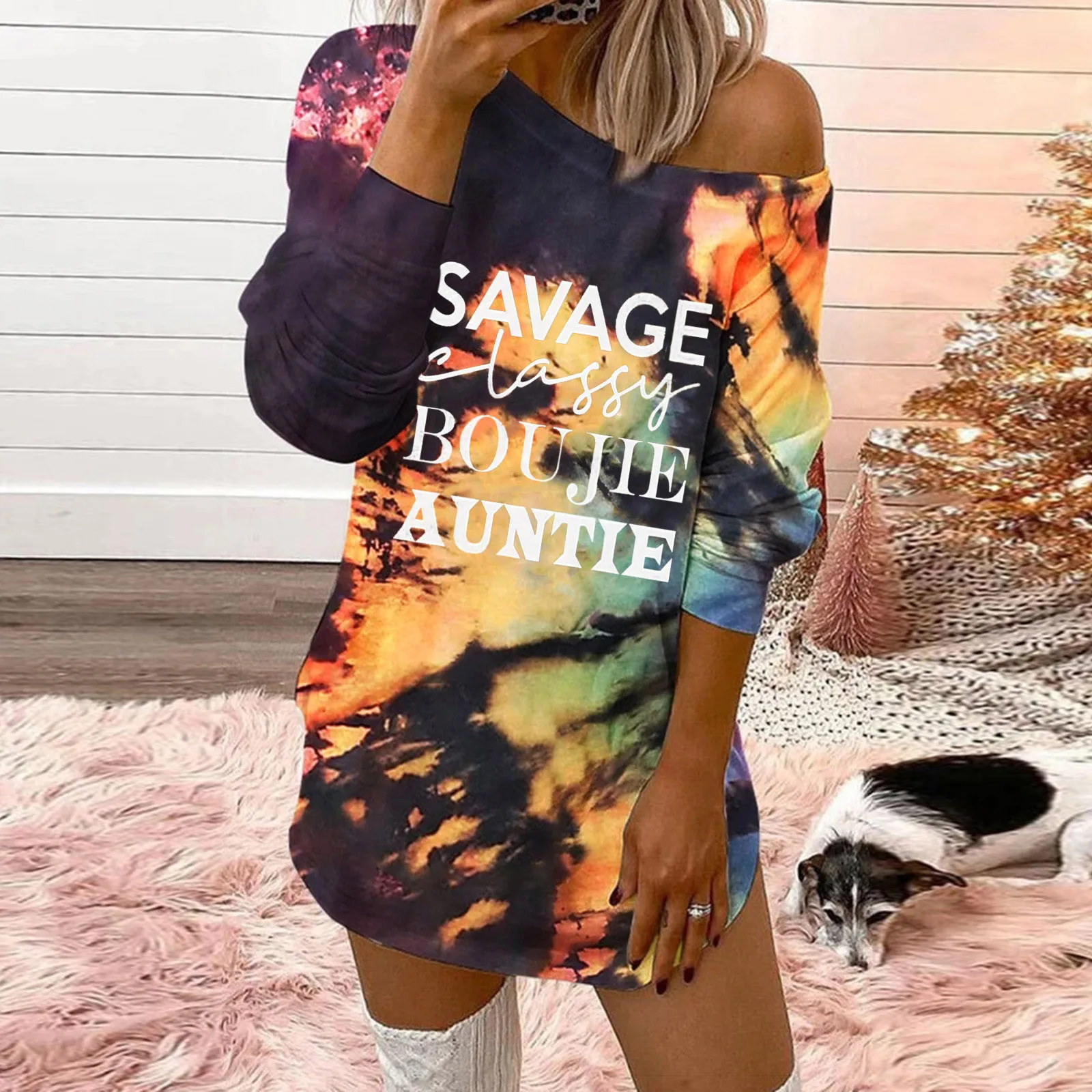 Women's Casual Tie-Dye Printed Sweatshirt Trendy Long Sleeve Crewneck Blouse Top T Shirt Dresses for Women
Women's Casual Tie-Dye Printed Sweatshirt Trendy Long Sleeve Crewneck Blouse Top T Shirt Dresses for Women