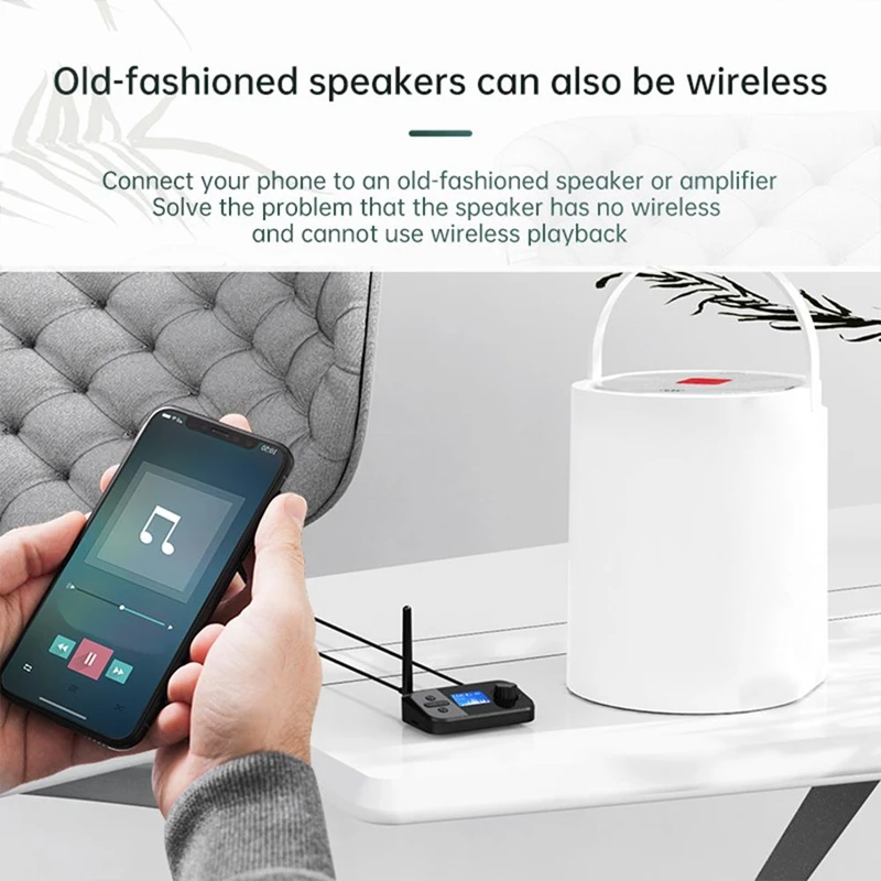 Bluetooth 5.1 Audio Receiver Transmitter 2-In-1 Fiber Coaxial Wireless Audio Adapter With Screen TF Card MP3 Player
Bluetooth 5.1 Audio Receiver Transmitter 2-In-1 Fiber Coaxial Wireless Audio Adapter With Screen TF Card MP3 Player