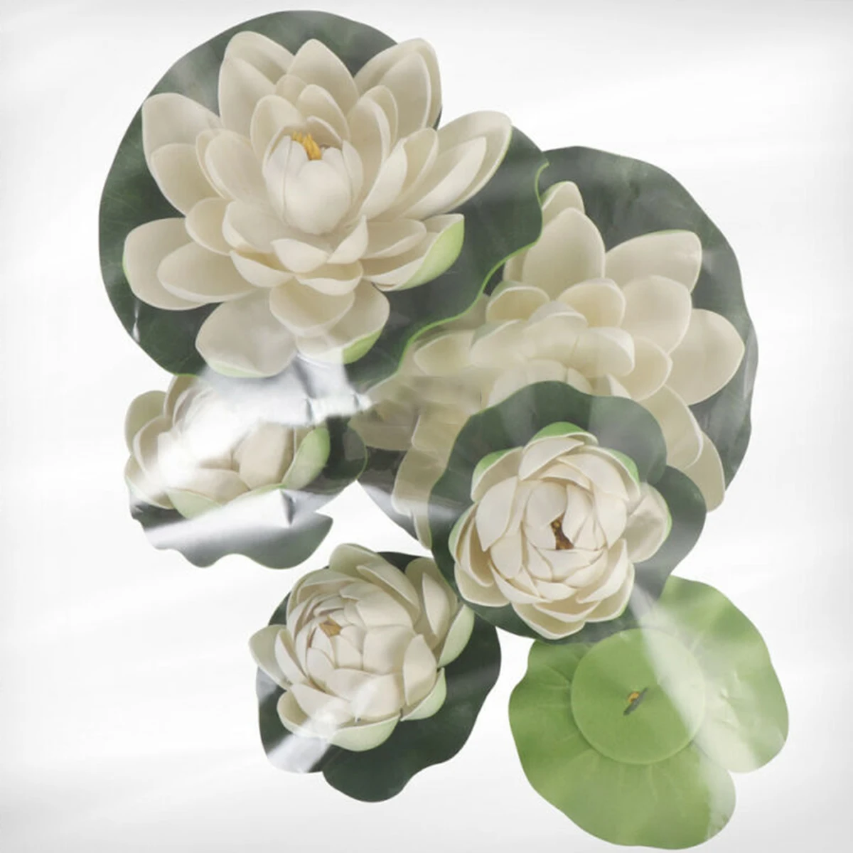 6pcs Artificial White Lotus Leaves Flowers Water Lily Floating Flower Pond Tank Plant Leaf Ornament Home Garden Pool Decoration
6pcs Artificial White Lotus Leaves Flowers Water Lily Floating Flower Pond Tank Plant Leaf Ornament Home Garden Pool Decoration