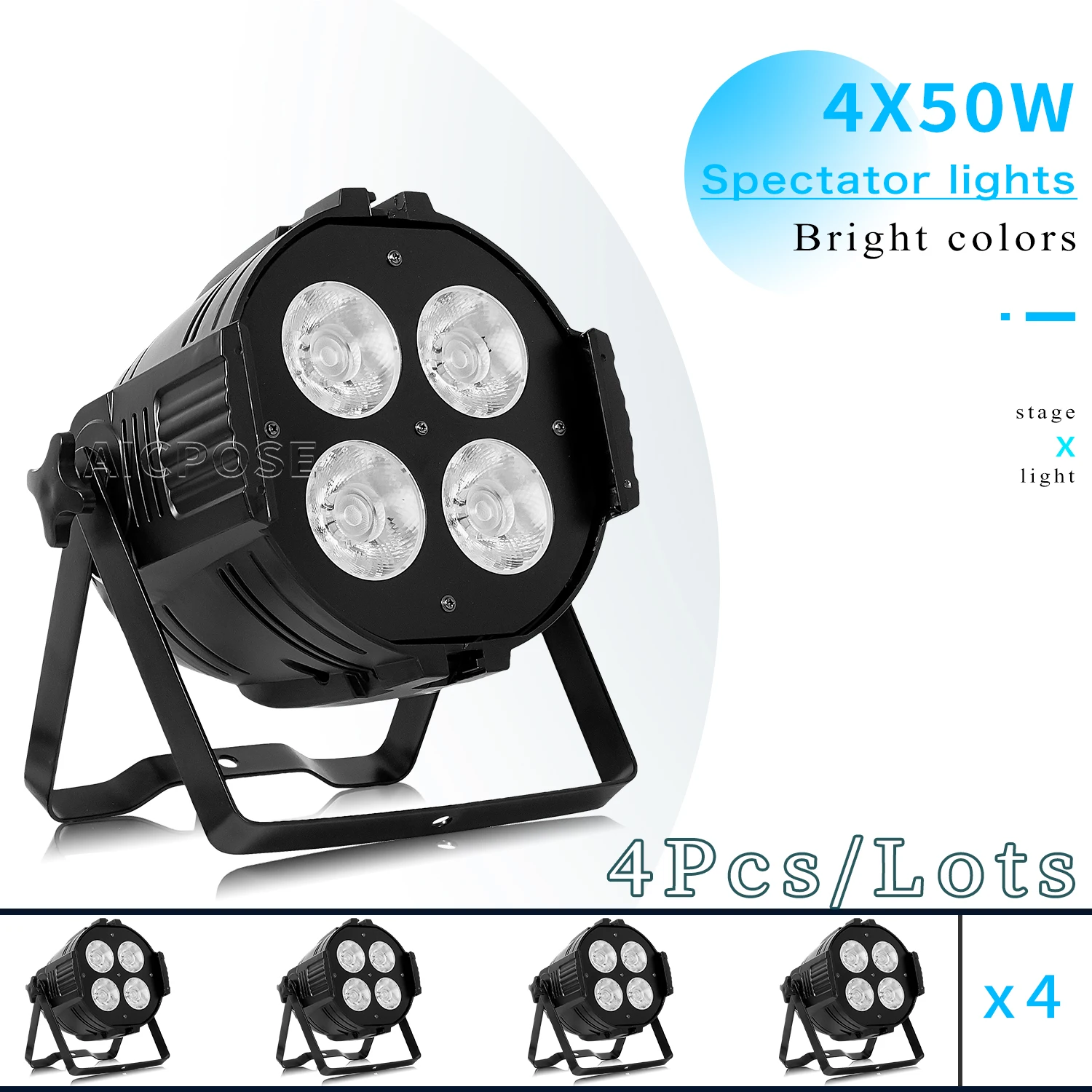 4Pcs/Lots 200W COB Par Light 4x50W COB Par Lights Cold White Warm White Light DMX Control DJ Disco Stage Lighting
4Pcs/Lots 200W COB Par Light 4x50W COB Par Lights Cold White Warm White Light DMX Control DJ Disco Stage Lighting